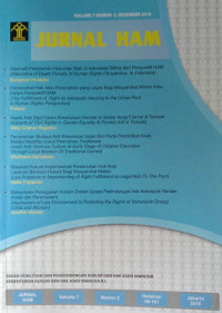 Image of Jurnal HAM Vol 7 No 2