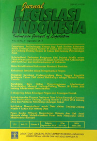 Image of Jurnal Legislasi Indonesia Vol 12 No 3